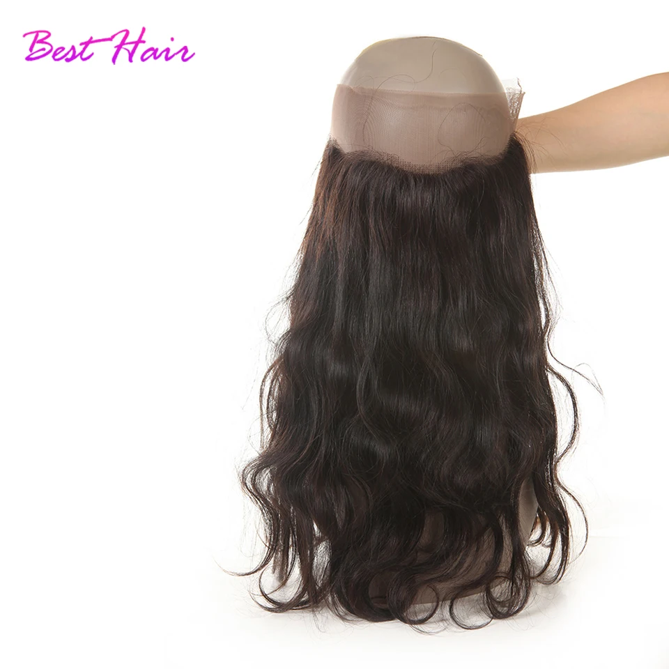Горячая 360 Кружева Фронтальная Закрытие С Пучками Малайзии Тело Волна кружева
