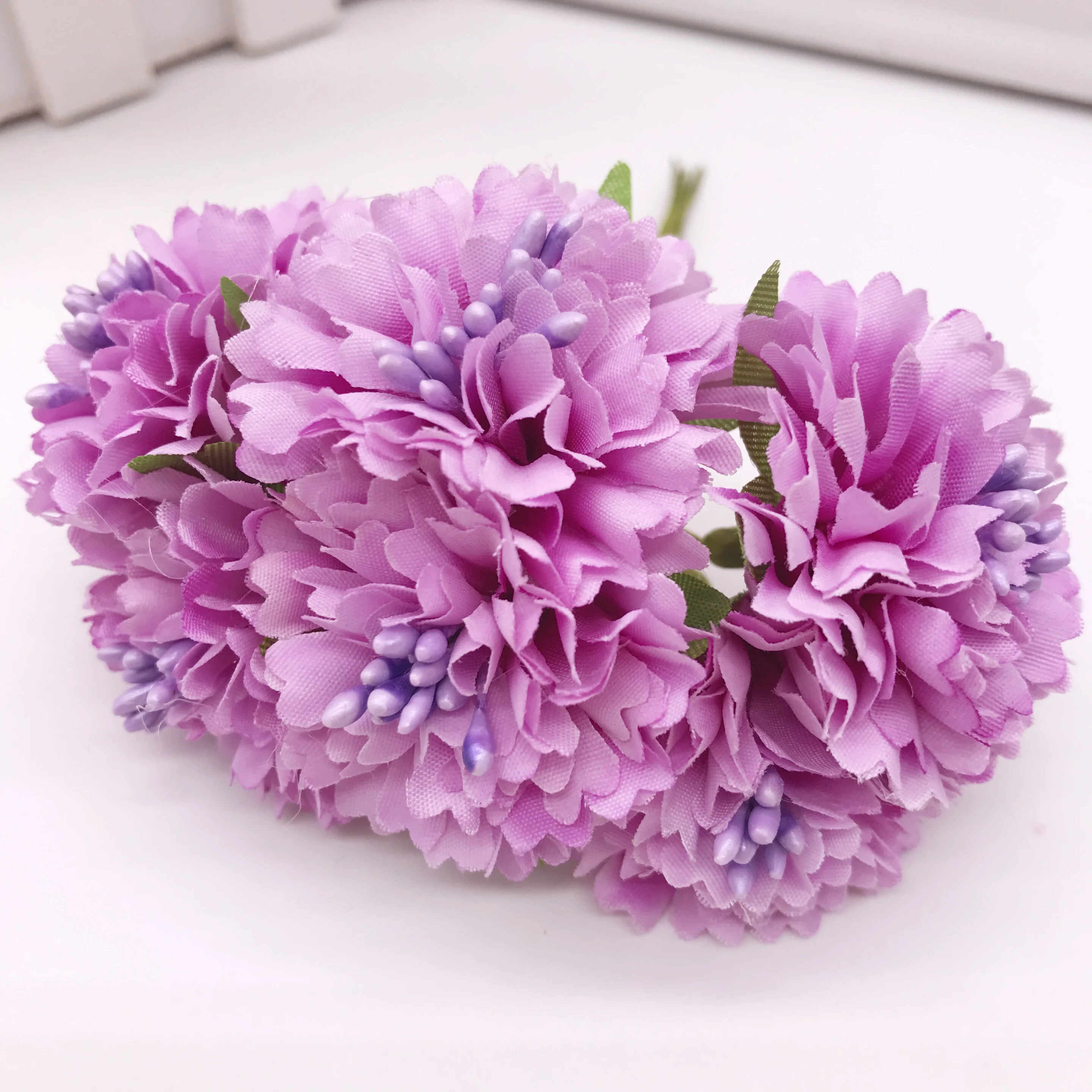 Фото Marigold, 6 шт./букет, 4 см, мини-Маргаритки, букет, искусственный цветок, свадебное украшение, «сделай сам», ремесло, аксессуары для украшения дома №5