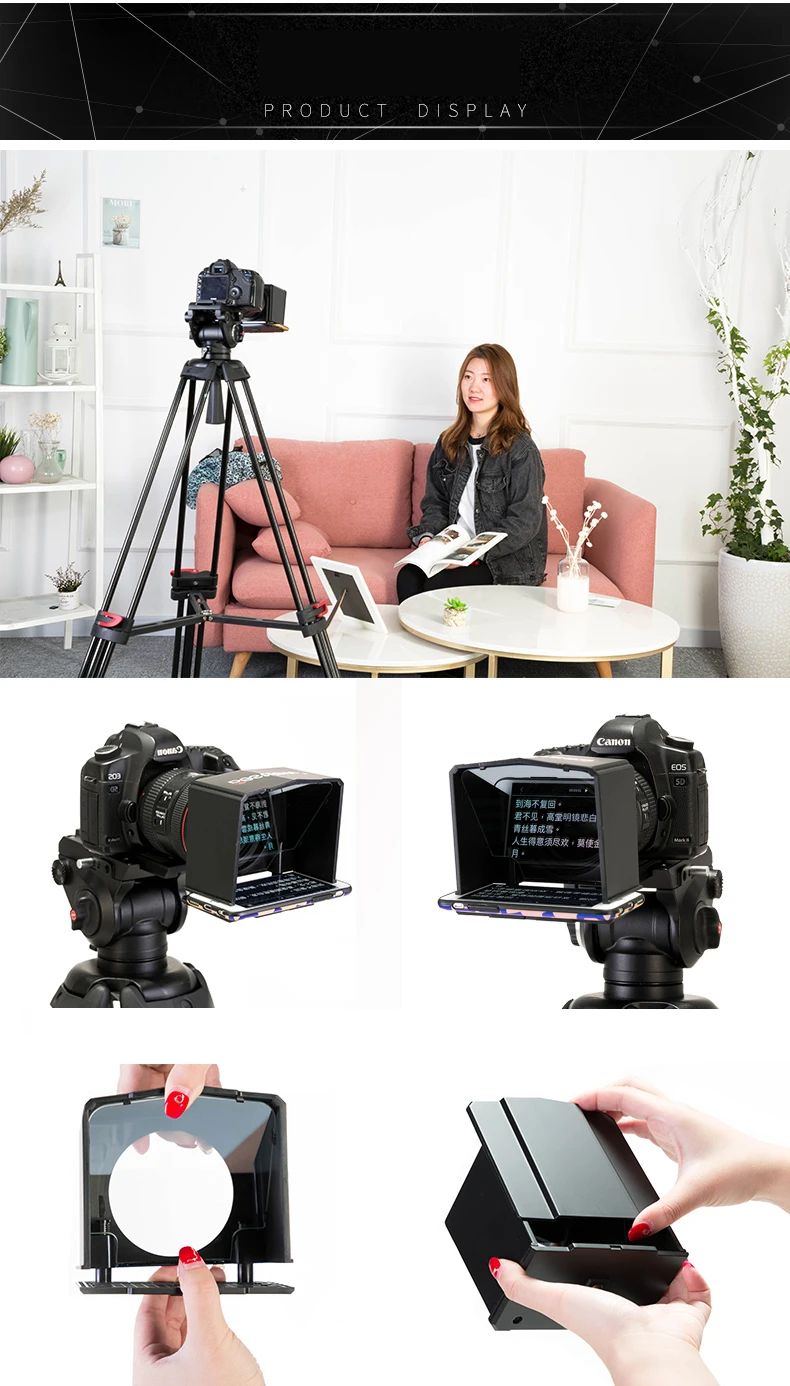 T1 смартфон Teleprompter для камеры canon nikon sony