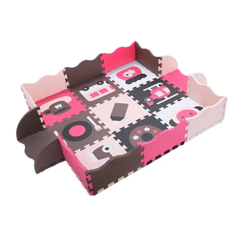 Play Mat Коврик с рисунком животных из мультфильмов, EVA пены, коврики-головоломки, Детские Напольные пазлы, игровой коврик для детей, детские коврики для игр в спортзал, коврики для ползания - Цвет: Play Mat
