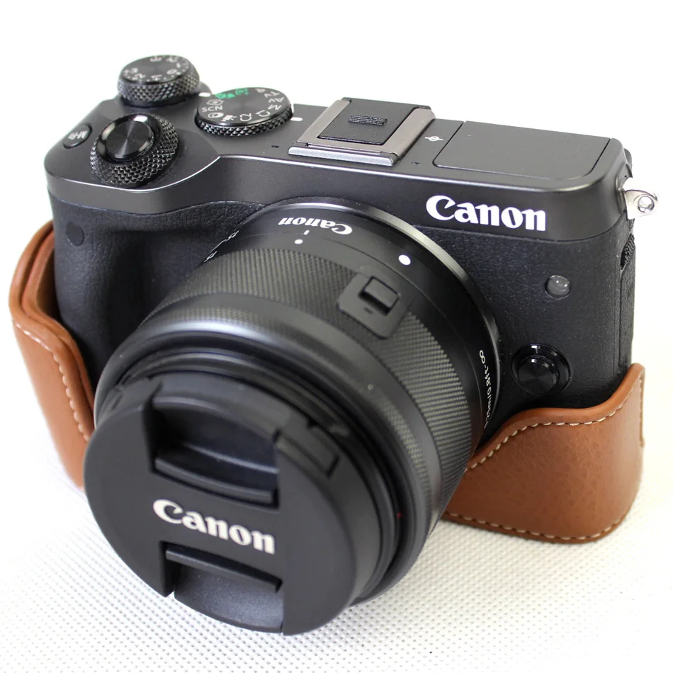 Чехол-накладка из натуральной кожи для камеры Canon EOS M6 | Электроника