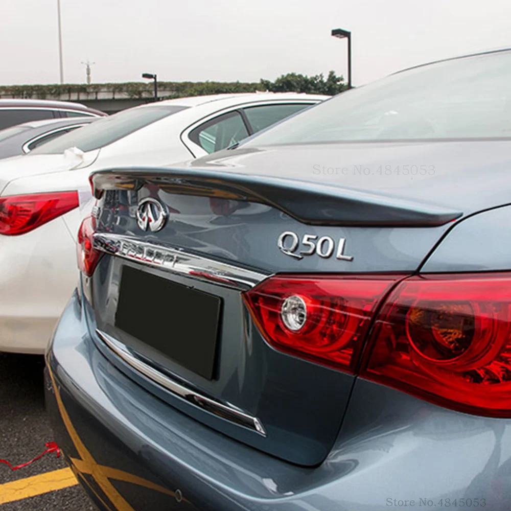 Для Infiniti Q50 Q50L 2014 2015 2016 черный Задний Спойлер ABS пластик Неокрашенный задний