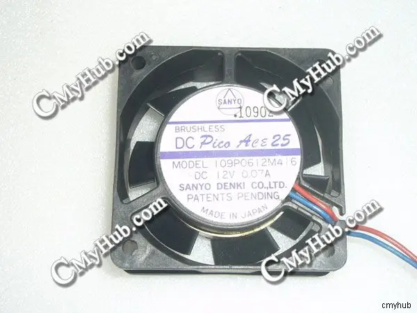 Для SANYO DENKI 109P0612M416 12 В постоянного тока 0 07a 6025 6 см 60 мм 60x60x25 2-контактный 2-проводной