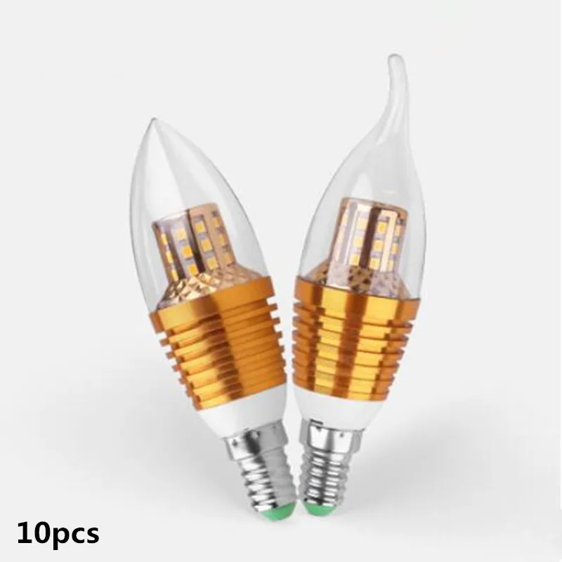 10 шт. Светодиодные Канделябры 2835SMD светодиодные свечи лампы 5 Вт 9 12 эквивалент 220В