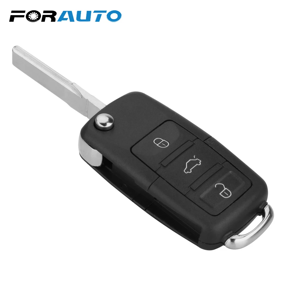 FORAUTO Автомобильный ключ 2 кнопки Замена для VW Golf Jetta Touran Tiguan B5 Корпус ключа чехол