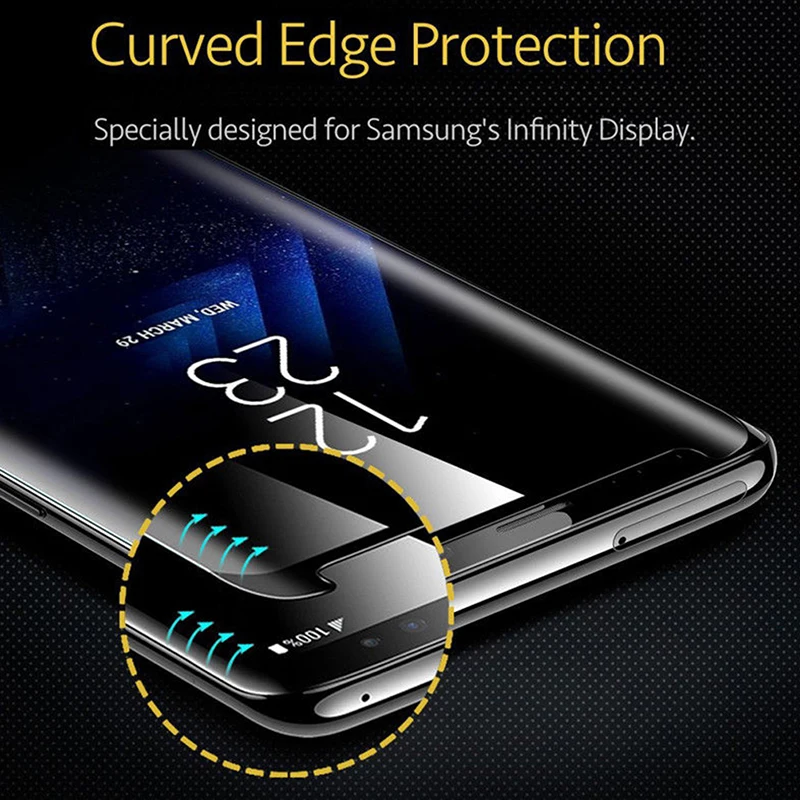 Для samsung Galaxy S9 S8 Plus, Защитное стекло для экрана, полный клей, закаленное стекло, защитная пленка, чехол