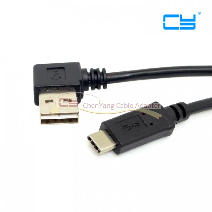 Двусторонний кабель для передачи данных с Type C на USB 2 0 90 градусов левый и правый