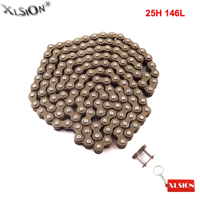 XLSION 25H 146L Chain With Spare Master Link For 47cc 49cc 2 Stroke ATV Pocket Bike Mini Dirt Bikes Scooter |