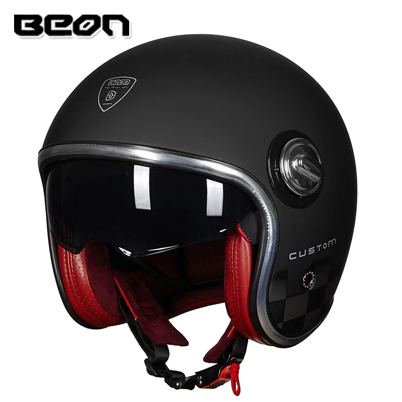 Шлем BEON moto rcycle 3/4 шлем с открытым лицом винтажный Ретро для мотоциклистов B-108A |