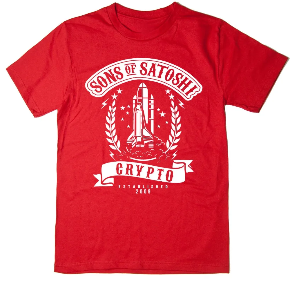 Sons Of Satoshi T-Shirt - Bitcoin Crypto Reddit Btc Ltc Xrp Summer Tops For Man Cotton Fashion Family T Shirts | Мужская одежда