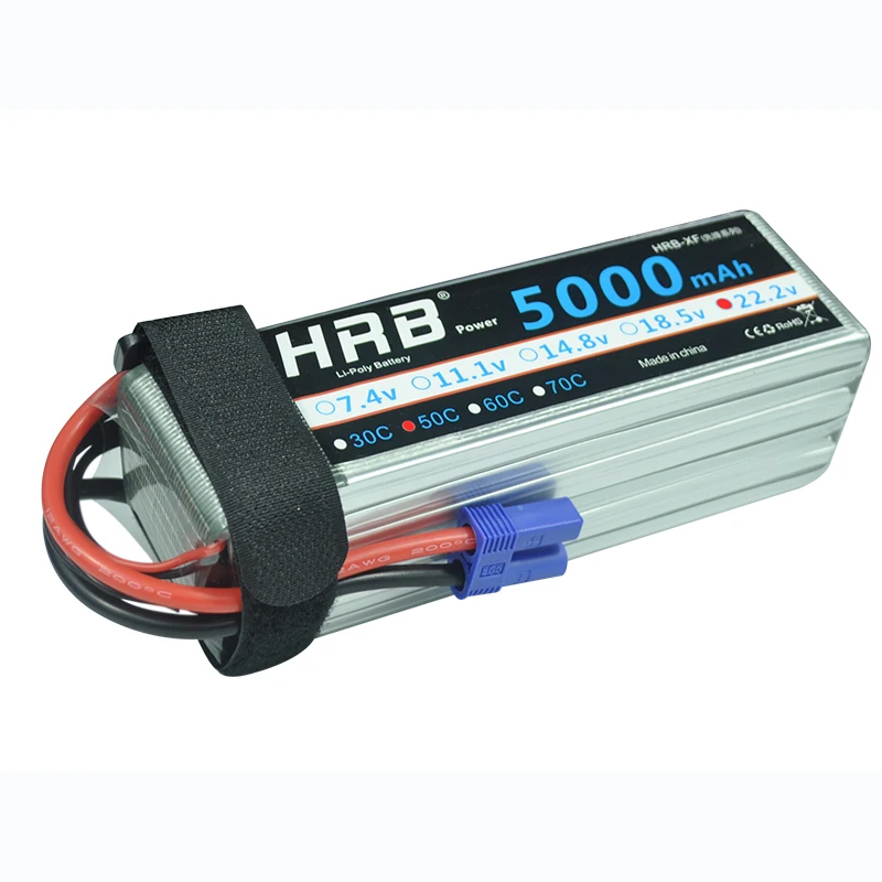 аккумулятор hrb rc lipo 6s 222 в 5000 мач 6000 мач 50c max