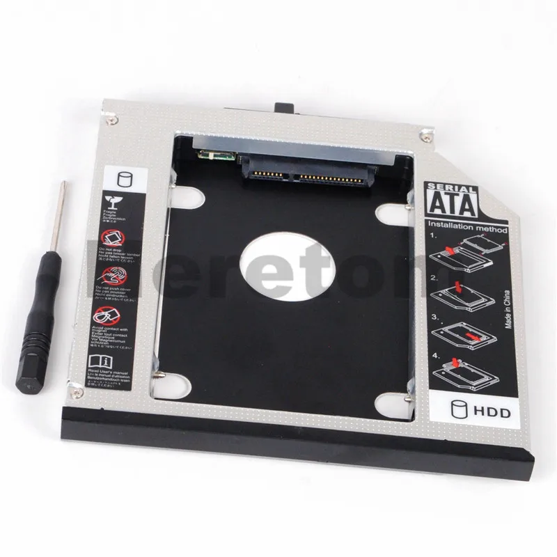Новинка алюминиевый корпус 12 7 мм SATA для DVD интерфейса адаптер Optibay установки