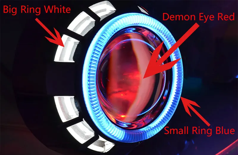 Xplus 55W 3.0HQT 3,0 дюймов фары HID Биксенон проектор фары объектив H1 H4 H7 дьявол ангельские глазки ксенон комплект Двойной CCFL