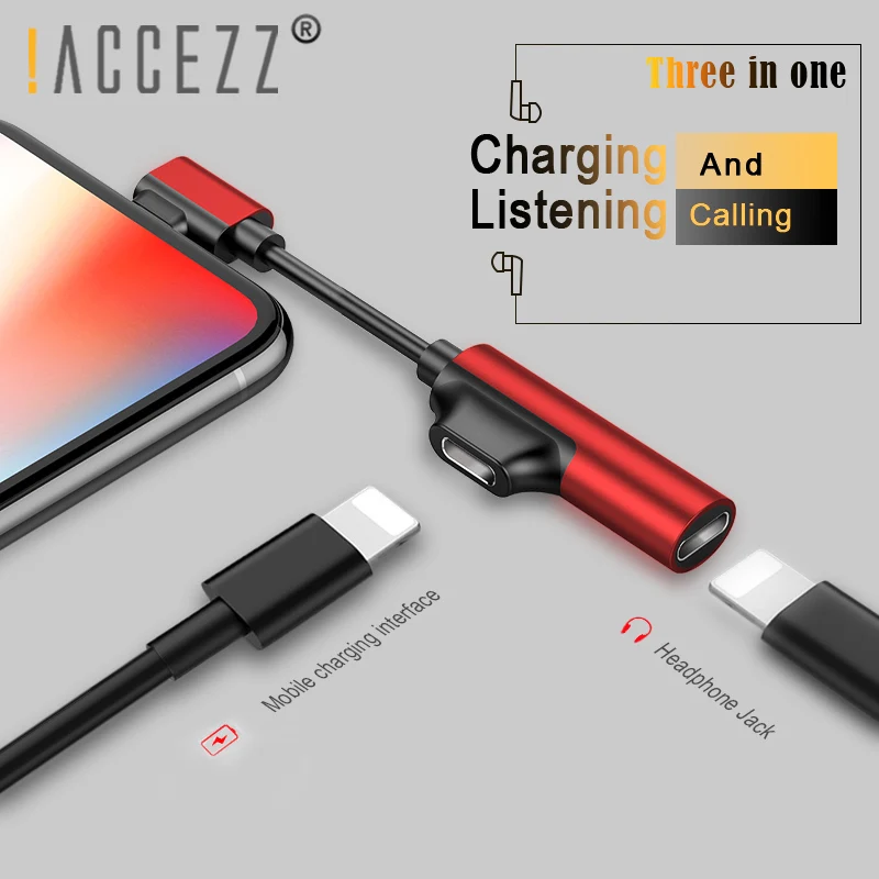! 2 в 1 адаптер для iphone X 10 8 7 Plus IOS 3 11|Переходники и адаптеры| |