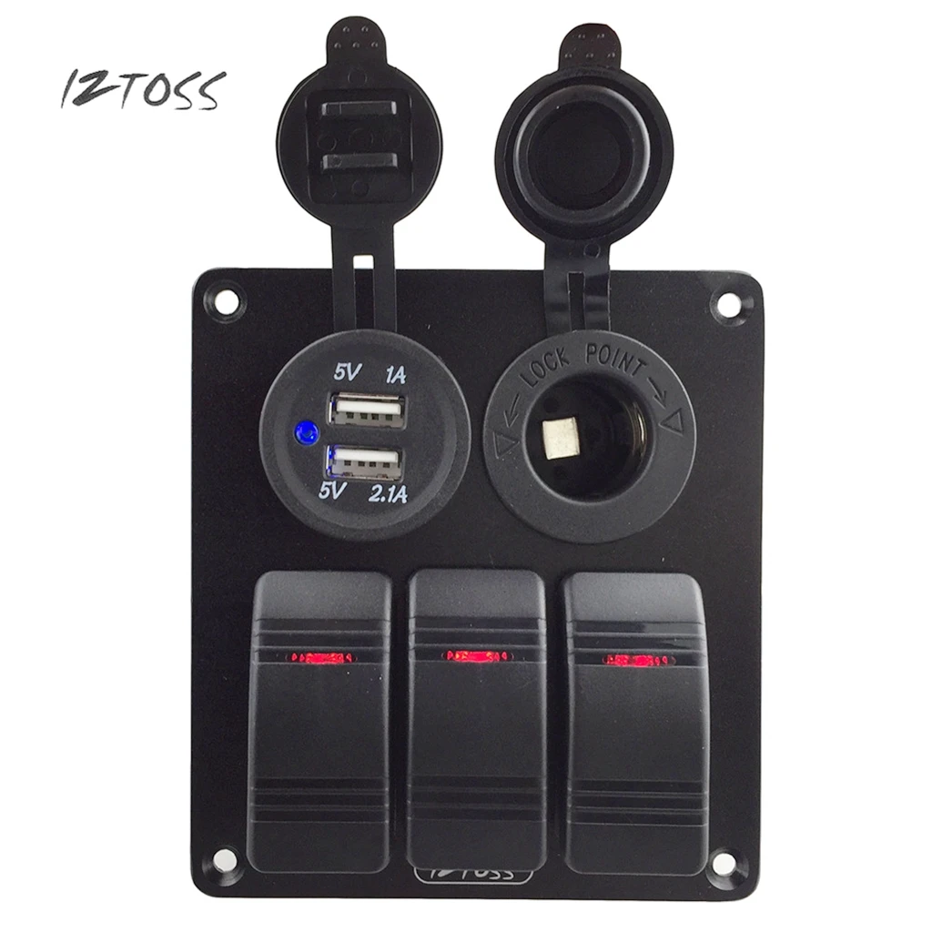 IZTOSS клавишная панель с двойным USB гнездом прикуривателя автомобильная
