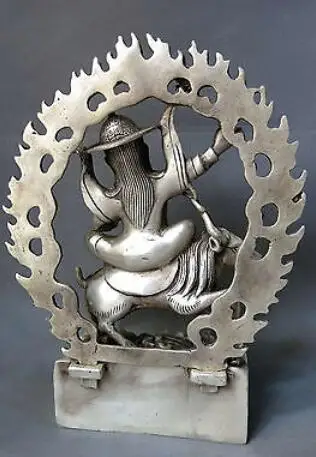 9 &quotКитай серебряный фэн-шуй счастливый буддизм лошадь Лакшми статуя Будды | Дом