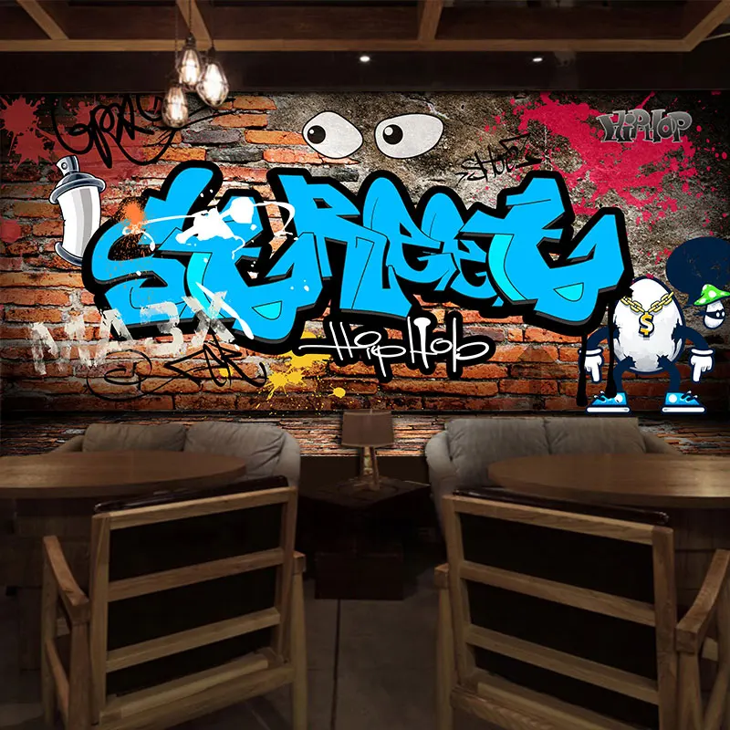 Большой 3D Фотофон с рисунком животных большой кирпичный фон для ресторана отеля