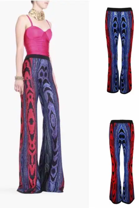 

High Quality Fashion Women Pants Full Length Leopard Jacequard Pants