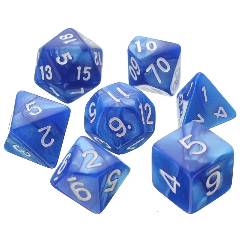 Новое поступление 7 шт./компл. полимерные игры TRPG для подземей драконов