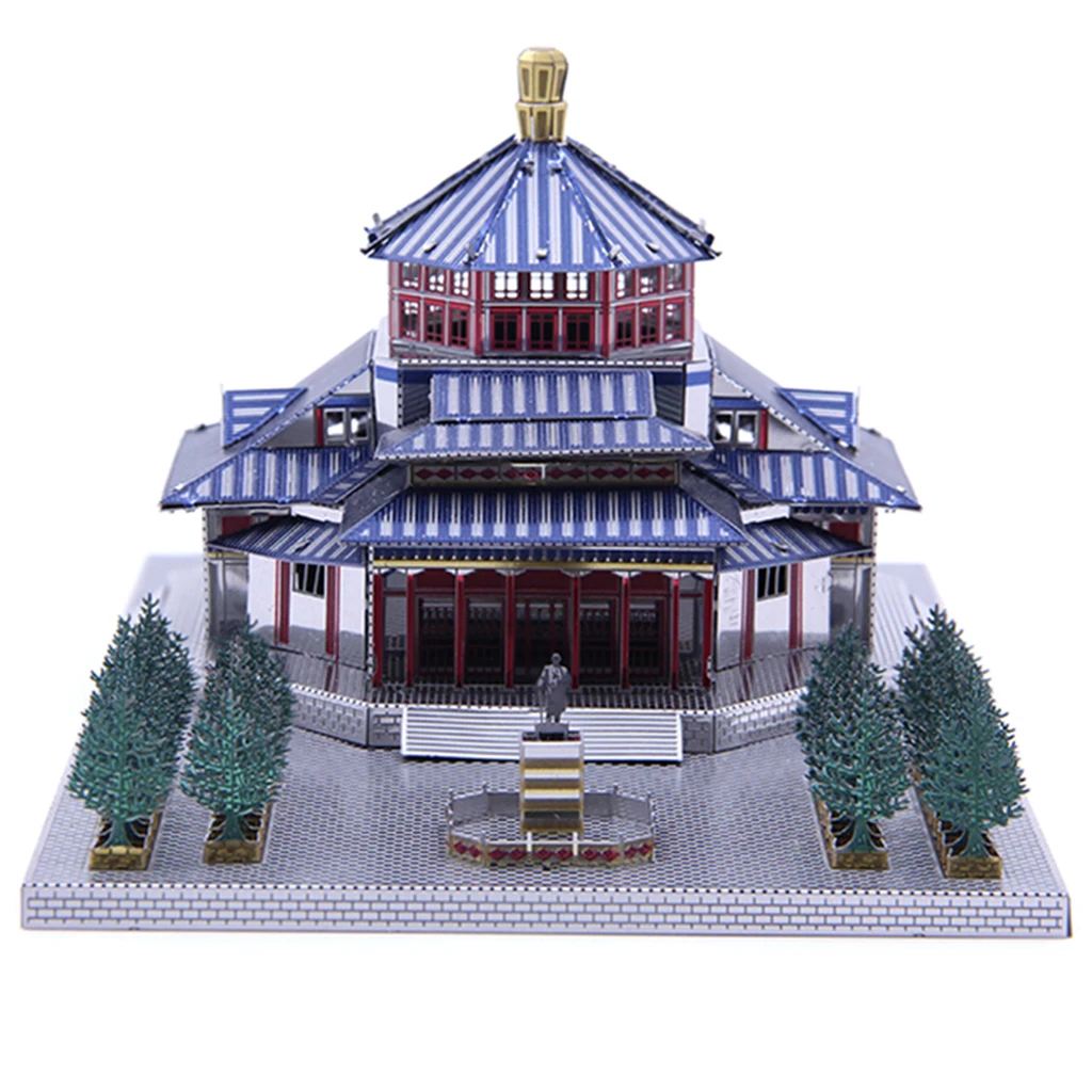 

History Architecture 3D Metal Puzzle Jigsaw - Chinese Sun Yat-sen Memorial Hall Statue Building Model Toy Home Decor Souvenirs