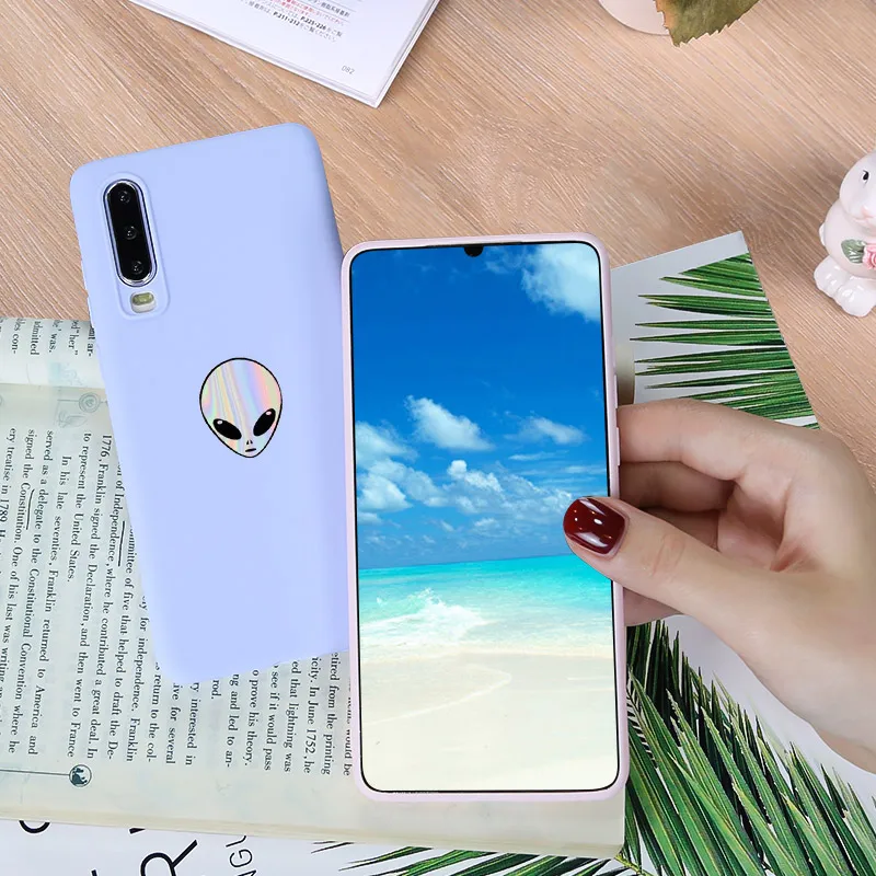Милый матовый чехол для телефона huawei P Smart P30 Pro P9 Plus, силиконовый чехол на заднюю панель P20 Lite, чехол для huawei P10 Lite Funda