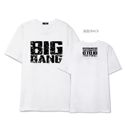 Kpop Bigbang G Dragon MADE concert Мужская и женская футболка с короткими рукавами весенние