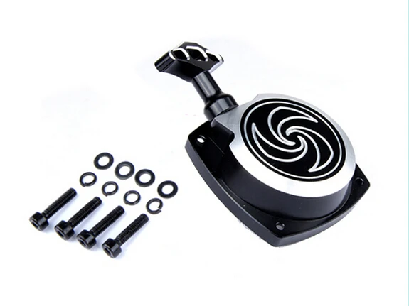 CNC Pull Starter с металлическим сердечником черный для 1/5 весы HPI KM Baja 5B 5T 5SC|Детали и