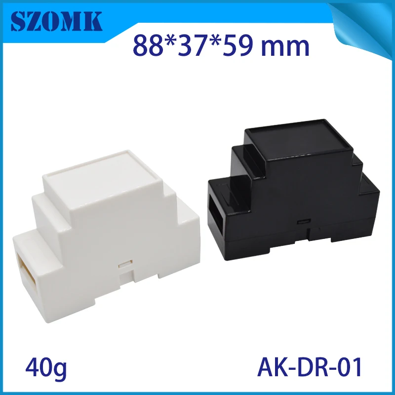 10 шт. маленькая черная пластиковая коробка din rail abs корпуса проект