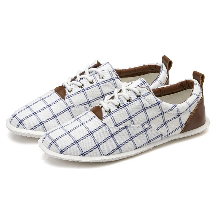 2015 New Design Men's Canvas Shoes England Style Plaid Comfortable Business Hot Selling For Man Wholesale XMF308 | Обувь