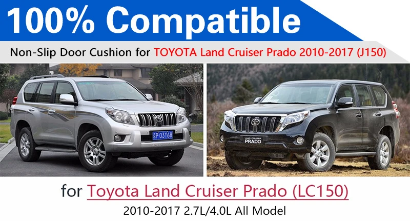 Для Toyota Land Cruiser Prado 150 Противоскользящий резиновый коврик для двери 15 шт. LC150 J150 FJ150