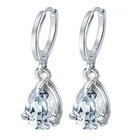 Utimtree классические висячие серьги с фианитом и кристаллами, модные ювелирные изделия, свадебные украшения, серебряные серьги