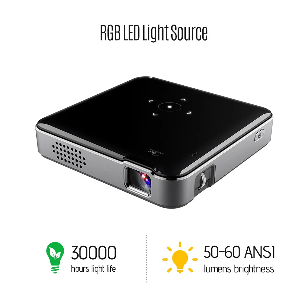 Беспроводной мини-проектор DLP 1080P HD вход изображения карманный проектор