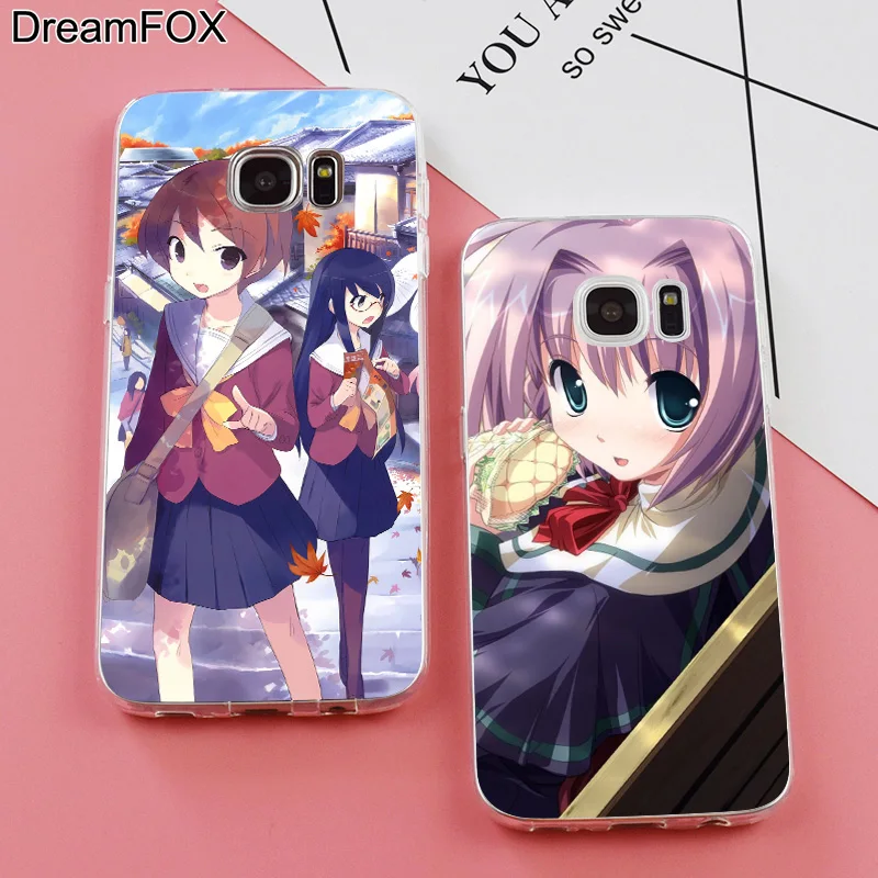 DREAMFOX K016 Аниме Девушки друзья Мягкий ТПУ силиконовый чехол для samsung Galaxy Note S 6 7 8 9 Edge