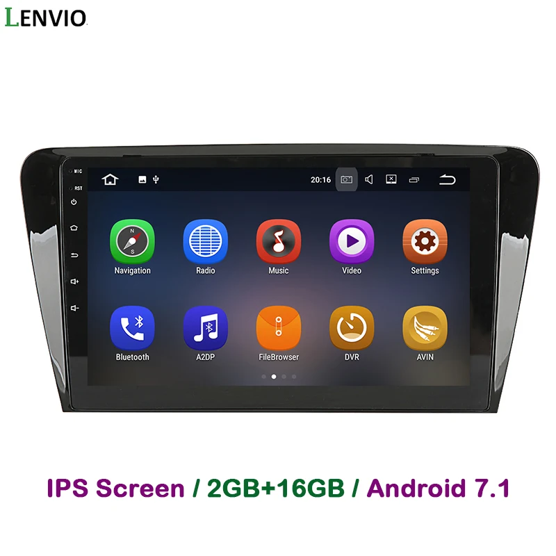 Lenvio 2G RAM Универсальный Android 7 1 автомобильный DVD GPS навигационный плеер для Skoda Octavia