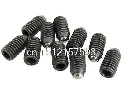

10 Pieces Black Threaded Hex Socket Head Spring Ball Plunger M8*16