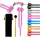 Медицинский неврологический массажер, розовый, из алюминиевого сплава, 128 Гц, симпатичная Настройка чакры, набор вилок для звуковой лечебной терапии