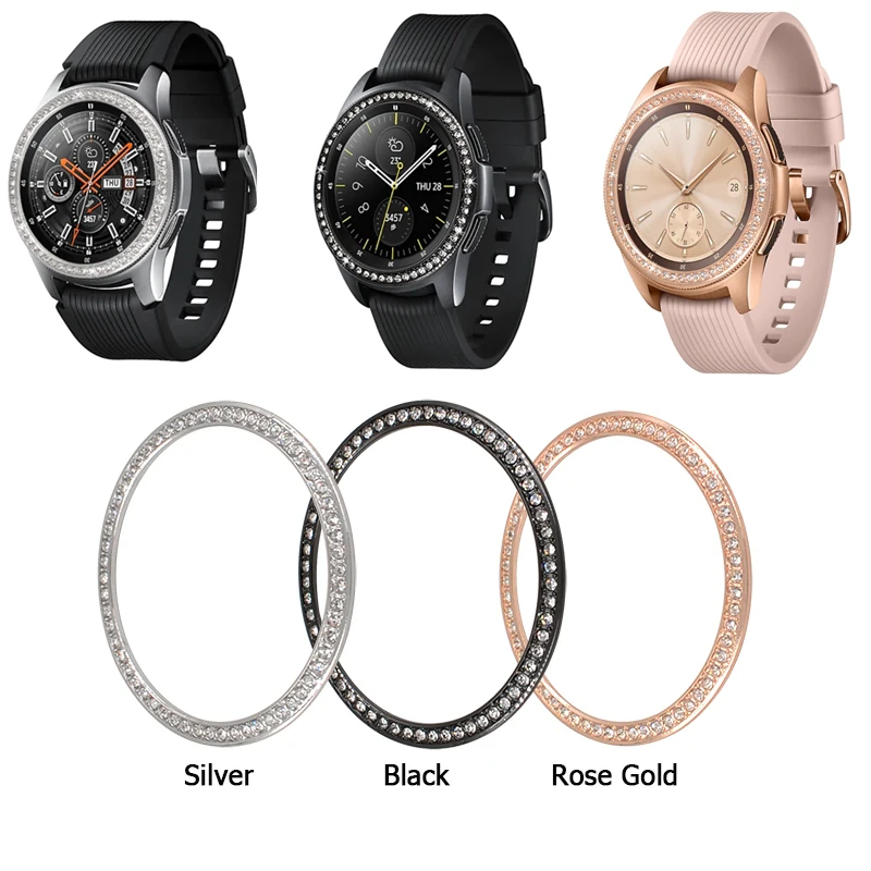 Чехол для смарт-часов для samsung Galaxy Watch 46 мм 42 мм ободок кольцо аксессуары для смарт-часов клейкая крышка против царапин металл