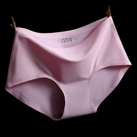 new fashion style silk comfortable seamless underwear women panties mid rise sexy soft panties lingerie modis tanga lady