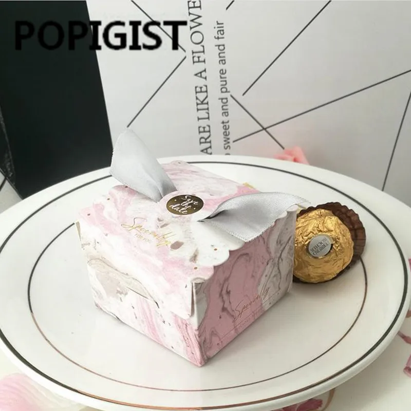 Creative Romantic Wedding Square Candy Box Flamingo Party Baby Shower Birthday Supplies 50pcs | Дом и сад