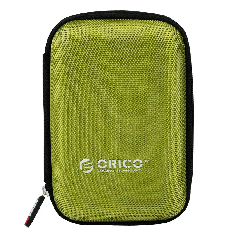 ORICO 2,5 дюймов портативный защитный чехол для жесткого диска, чехол с двойным буферным слоем, защитный чехол для наушников - Цвет: Green