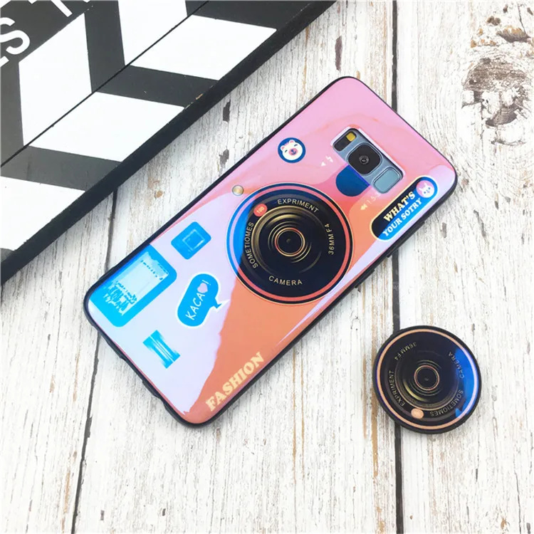 3D мобильный телефон с подставкой чехол для Samsung Galaxy S8 S9 S10 Plus note 8 Note 9 силиконовый