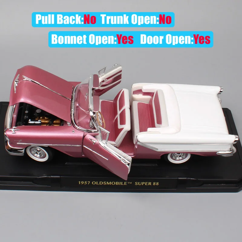 1 18 масштаб дорожный знак GM 1957 Olds mobile Super88 roadster классика купе автомобили Diecasts& игрушки автомобили модели автомобилей реплики