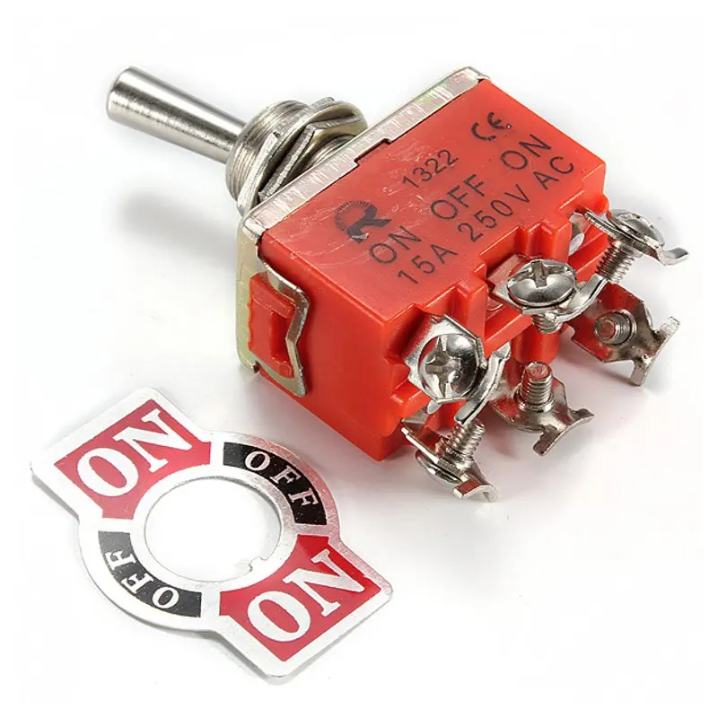 Автомобильный тогл DPDT ВКЛ ВЫКЛ переключатель автозапчасти 6 контактный 15A 250V