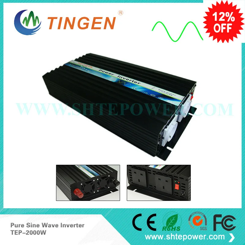 2KW DC to AC solar Inverter CE&RoHS Pure Sine Wave Solar Inverter 2000w 12v 24V 48v to 120v 220v 230v 240v 2KW DC to AC solar Inverter CE&RoHS Pure Sine Wave Solar Inverter 2000w 12v 24V 48v to 120v 220v 230v 240v