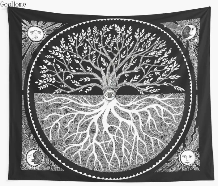 Настенный Гобелен Druid Tree of LIfe пляжное полотенце одеяло коврик для пикника