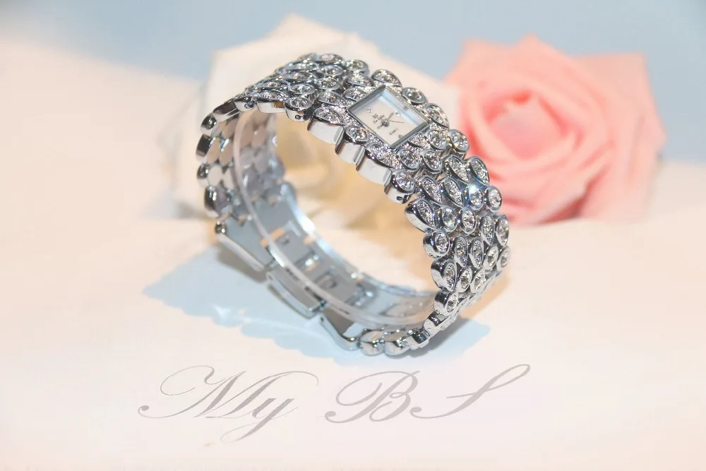 Новинка 2017 известный бренд полностью бриллиантовый браслет часы для женщин