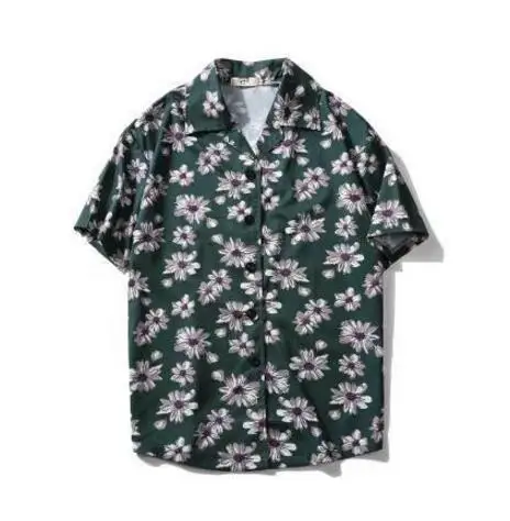 Гавайская рубашка мужская Повседневная Свободная Camisa Masculina пляжная Гавайская Праздничная рубашка с цветочным принтом высокого качества мужские рубашки размера плюс A5492 - Цвет: Style 2
