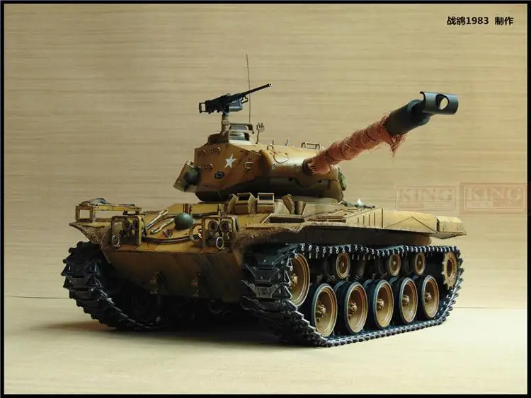 KNL HOBBY 1/16 RC бульдог M41A3 Танк модель дистанционного управления OEM покрытие краски сделать старый