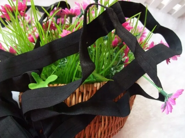 20 метров ширина 1 5 см черный цвет Высокое качество нейлон спандекс эластичная