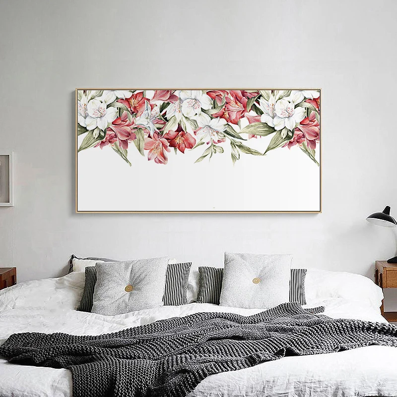 ART ZONE Modern Flower Plant Leaf Ink Painting prints Wall Art Canvas posters Artwork Living Room bedroom dens Home Decor | Дом и сад